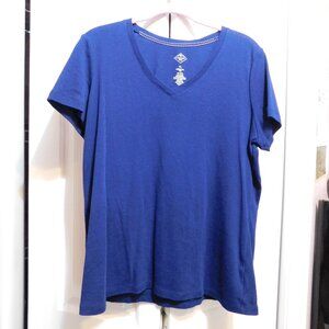 St John's Bay Navy SS Top Sz XL